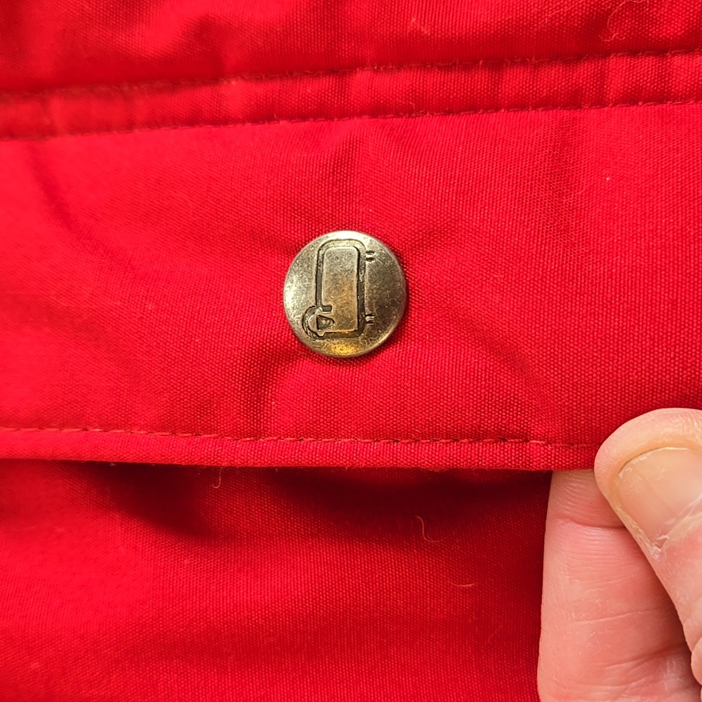 Woolrich Vintage mens Size XL Red Utility Jacket Detachable Hood - Picture 3 of 16